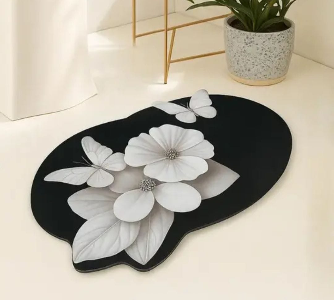 3D Realistic Pattern Non-slip Absorbent Mat