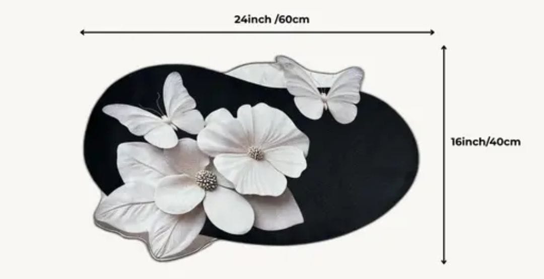 3D Realistic Pattern Non-slip Absorbent Mat